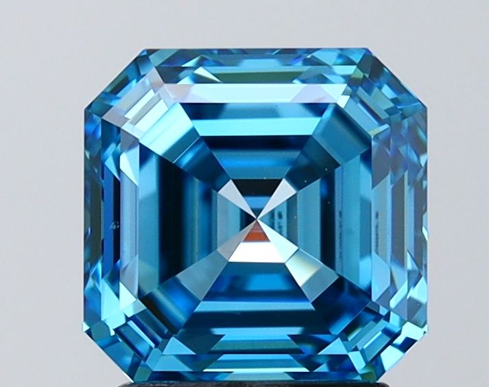 IGI ASSCHER 2.5 Carat VVS2 Clarity F.V.BLUE Color