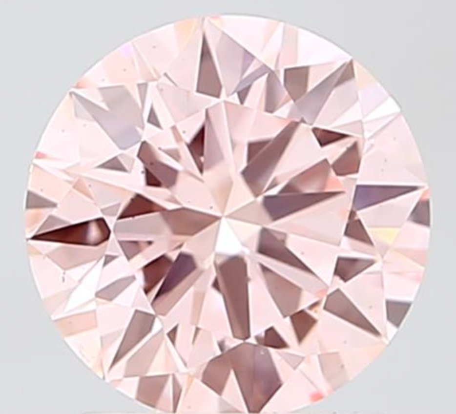 IGI Round 1.61 Carat VS2 Clarity Fancy Vivid Pink