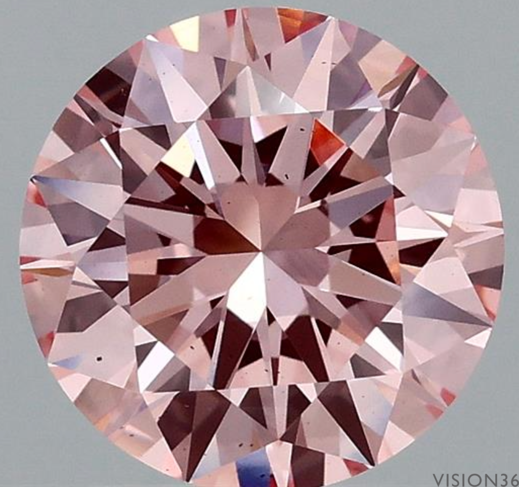IGI Round 2.01 Carat VS2 Clarity Fancy Vivid Pink