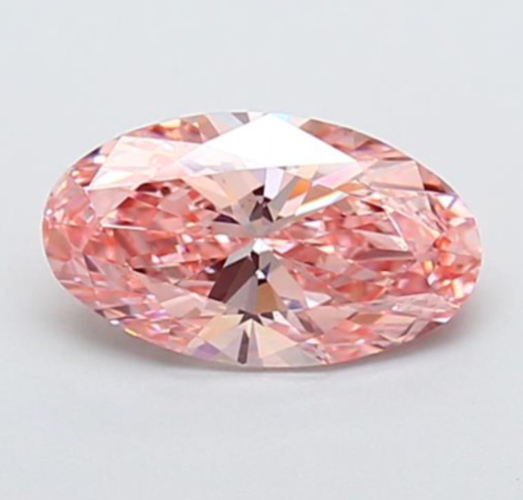 IGI Oval 1.49 Carat VS1 Clarity Fancy Vivid Pink