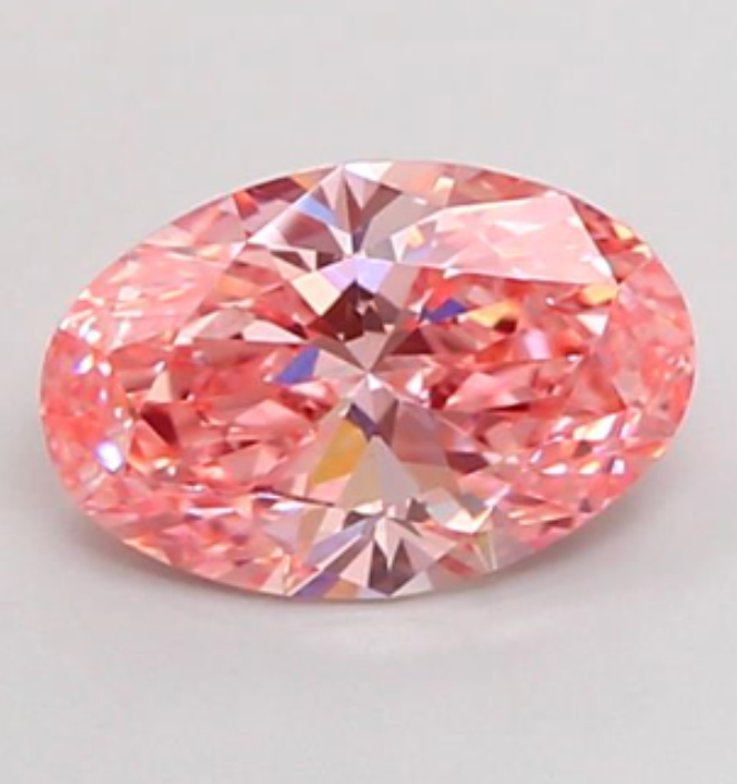 IGI Oval 1.50 Carat VS1 Clarity Fancy Vivid Pink