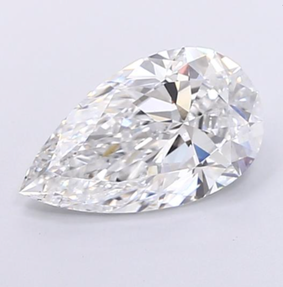 IGI Pear 0.99 Carat VS2 Clarity E Color