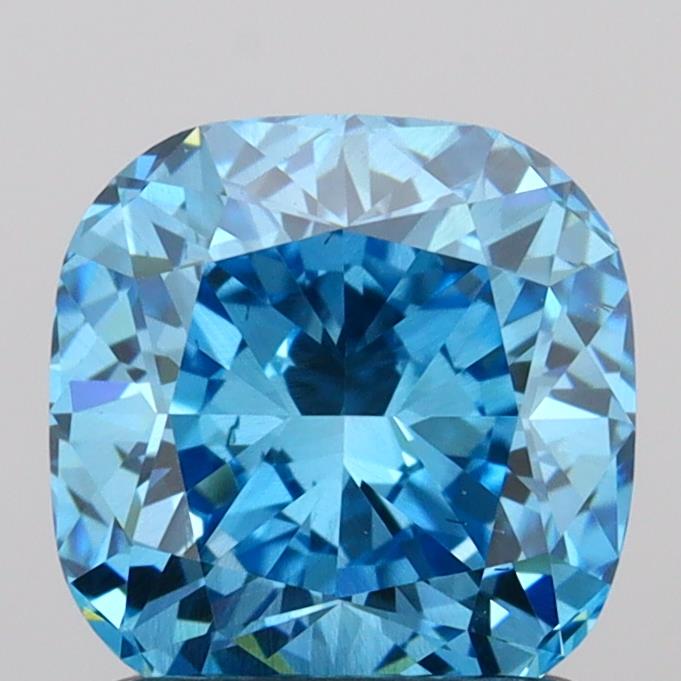 IGI SQ.CUSHION 1.51 Carat SI1 Clarity F.V.BLUE Color