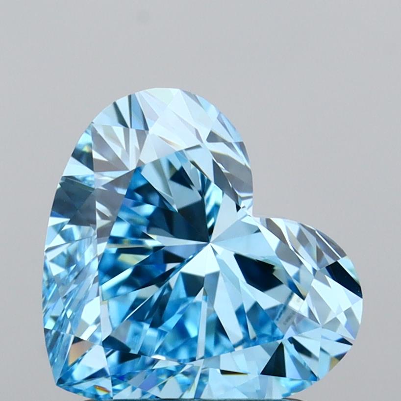 IGI HEART 1.5 Carat VVS1 Clarity F.V.BLUE Color