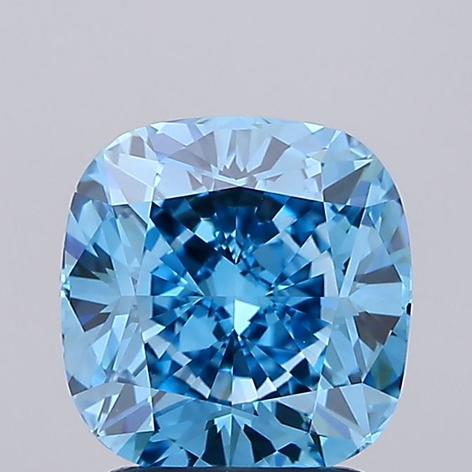 IGI SQ.CUSHION 2.16 Carat VVS2 Clarity F.V.BLUE Color