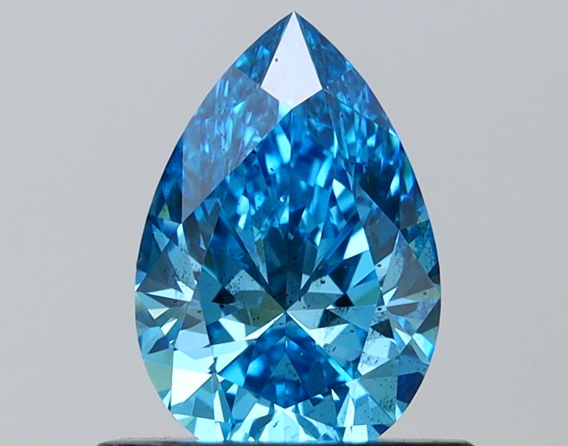 IGI PEAR 0.81 Carat SI2 Clarity F.V.BLUE Color