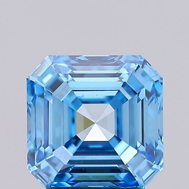 IGI ASSCHER 2.1 Carat VS1 Clarity F.V.BLUE Color
