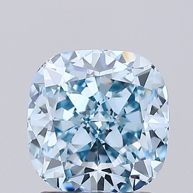 IGI SQ.CUSHION 1.53 Carat VVS2 Clarity F.V.BLUE Color