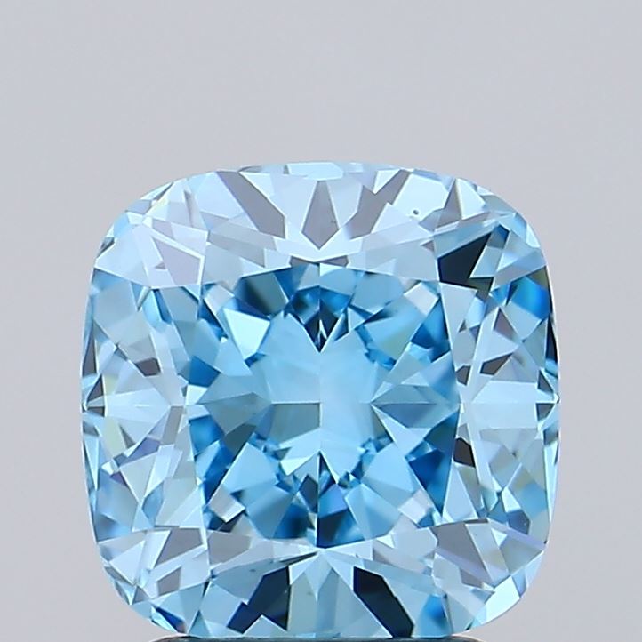 IGI SQ.CUSHION 2.24 Carat VVS2 Clarity F.V.BLUE Color