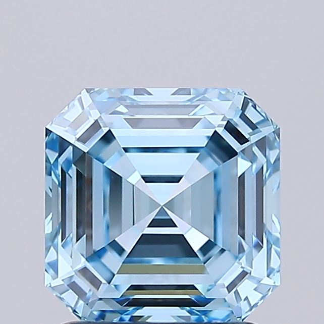 IGI ASSCHER 1.56 Carat IF Clarity F.V.BLUE Color