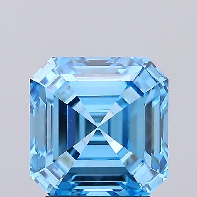 IGI ASSCHER 2.18 Carat VVS2 Clarity F.V.BLUE Color