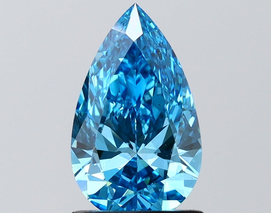 IGI PEAR 1.54 Carat VS2 Clarity F.V.BLUE Color