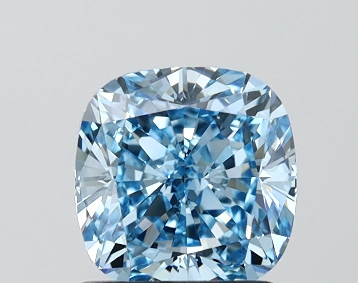 IGI SQ.CUSHION 1.52 Carat VVS1 Clarity F.V.BLUE Color