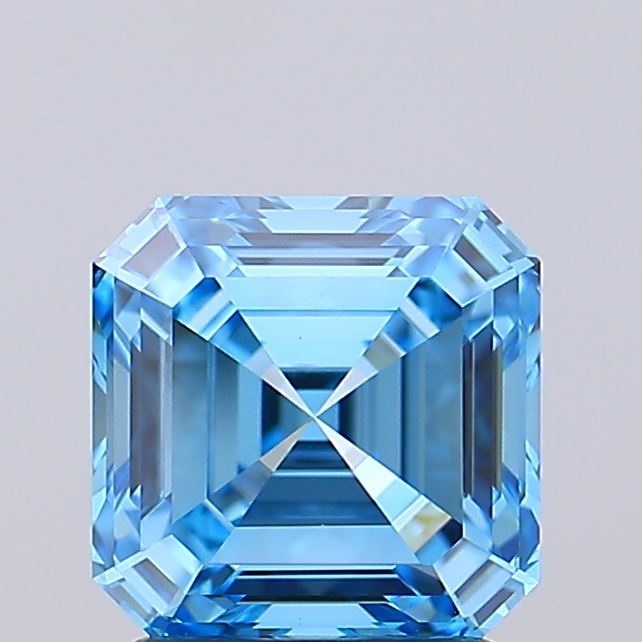 IGI ASSCHER 2.21 Carat VVS2 Clarity F.V.BLUE Color