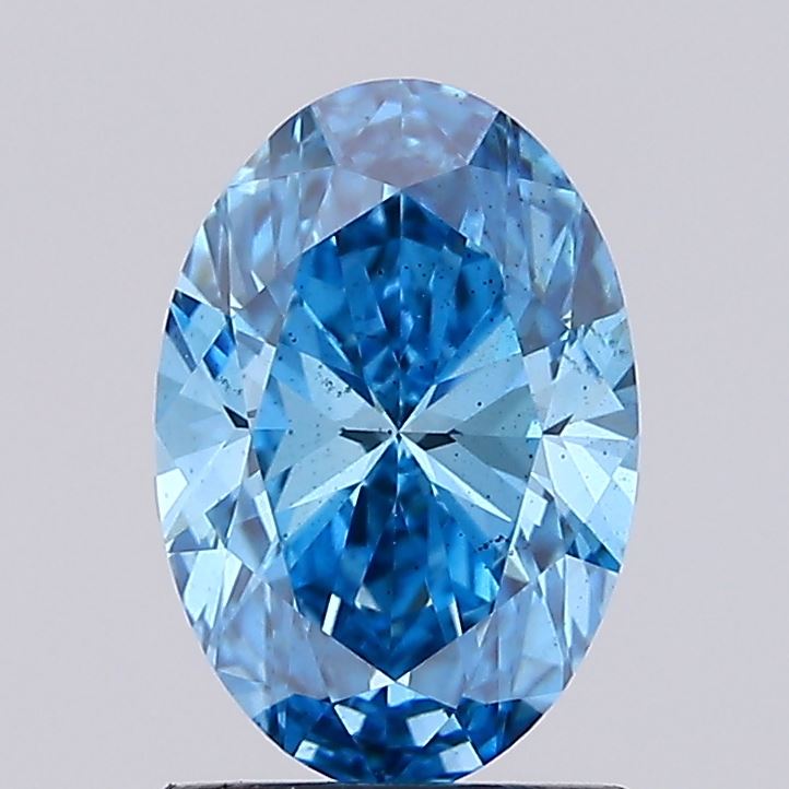 IGI OVAL 1.54 Carat SI1 Clarity F.V.BLUE Color