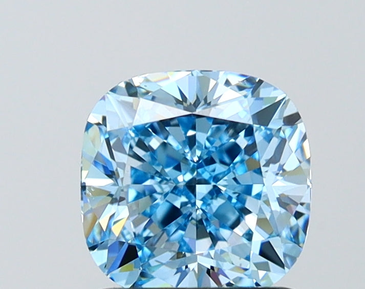 IGI SQ.CUSHION 1.57 Carat VVS1 Clarity F.V.BLUE Color