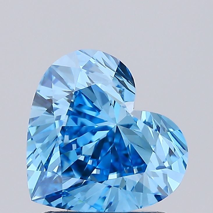IGI HEART 1.52 Carat VVS2 Clarity F.V.BLUE Color