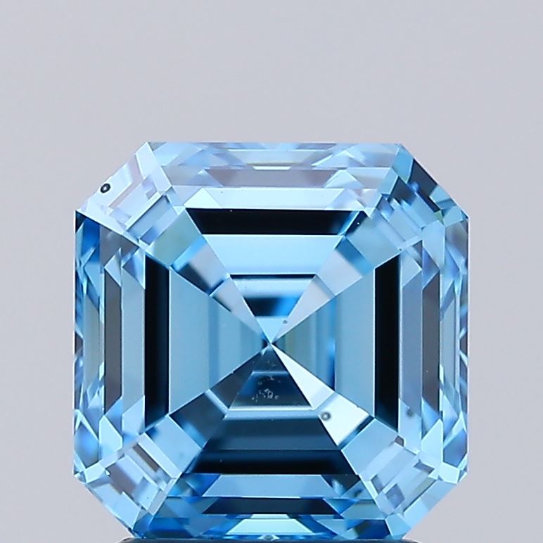 IGI ASSCHER 2.04 Carat VS1 Clarity F.V.BLUE Color