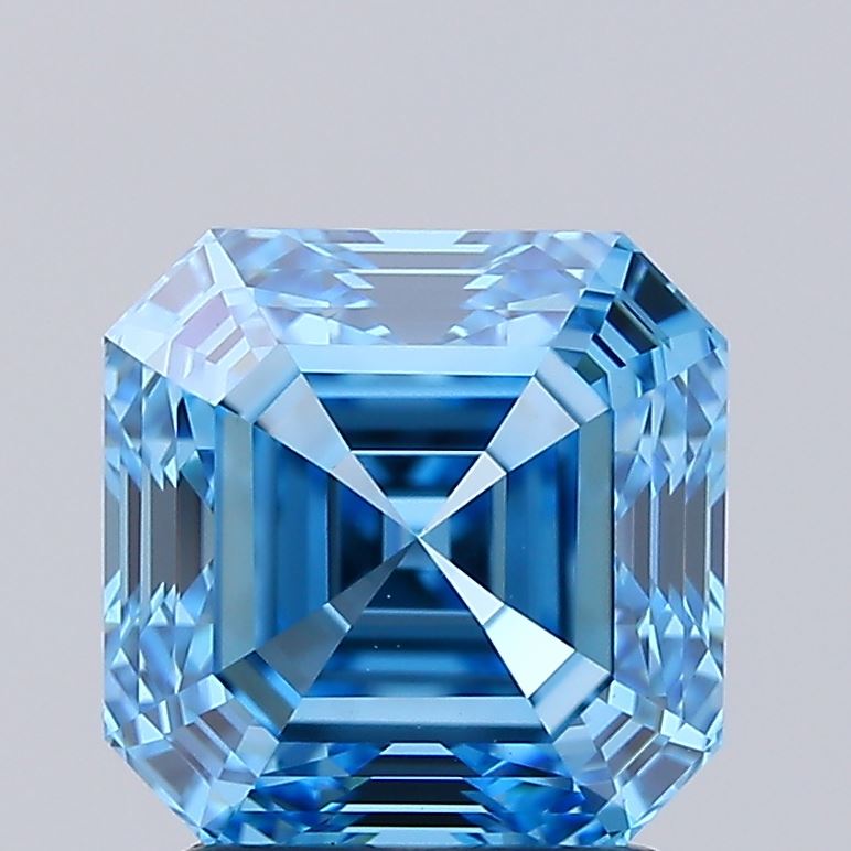 IGI ASSCHER 2.08 Carat VVS2 Clarity F.V.BLUE Color