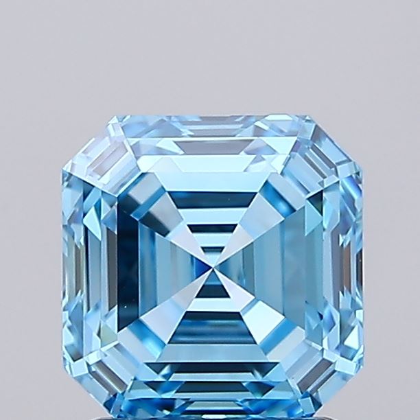 IGI ASSCHER 2.02 Carat VS2 Clarity F.V.BLUE Color