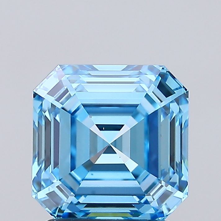 IGI ASSCHER 1.61 Carat VS2 Clarity F.V.BLUE Color