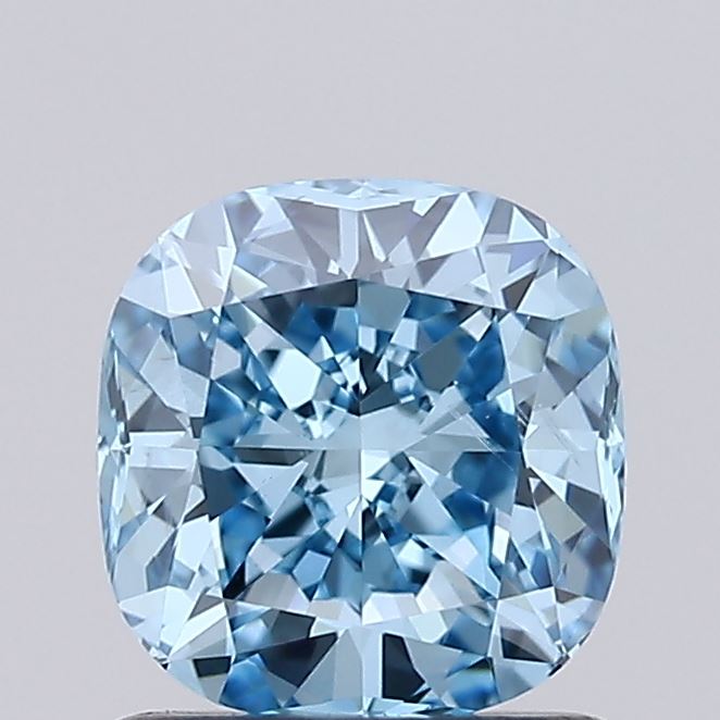IGI SQ.CUSHION 1.0 Carat SI1 Clarity F.V.BLUE Color