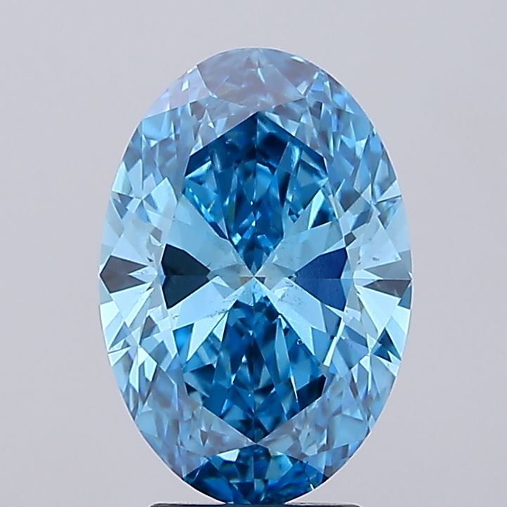 IGI OVAL 3.55 Carat SI1 Clarity F.V.BLUE Color