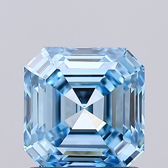 IGI ASSCHER 1.23 Carat VVS2 Clarity F.V.BLUE Color